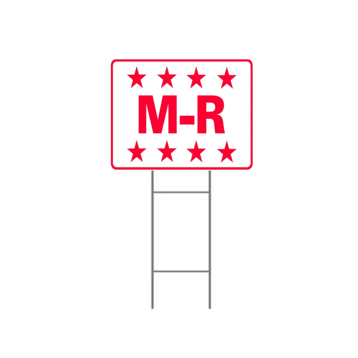 M-R DOUBLE-SIDED H-Stake Sign (SG-313D2)