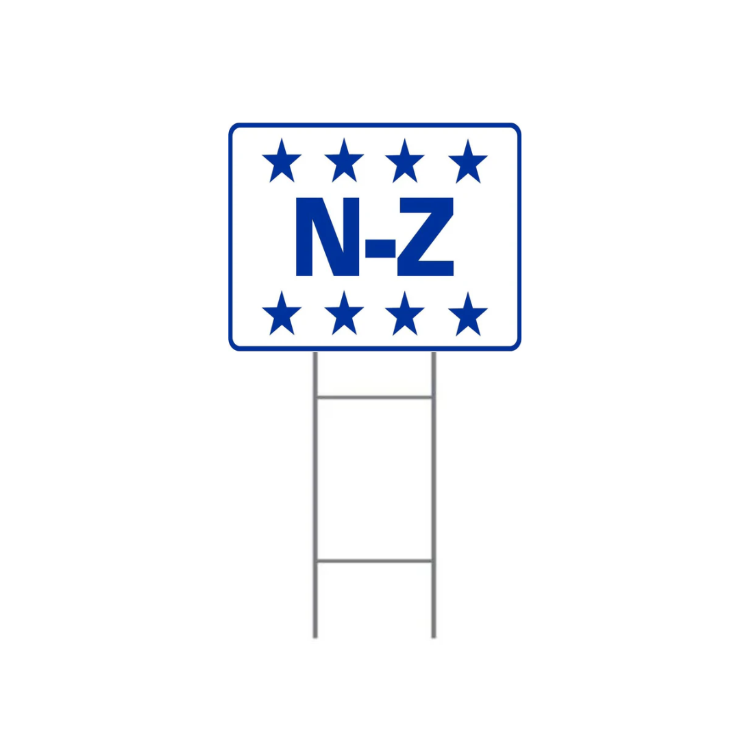 N-Z DOUBLE-SIDED H-Stake Sign (SG-310D2)
