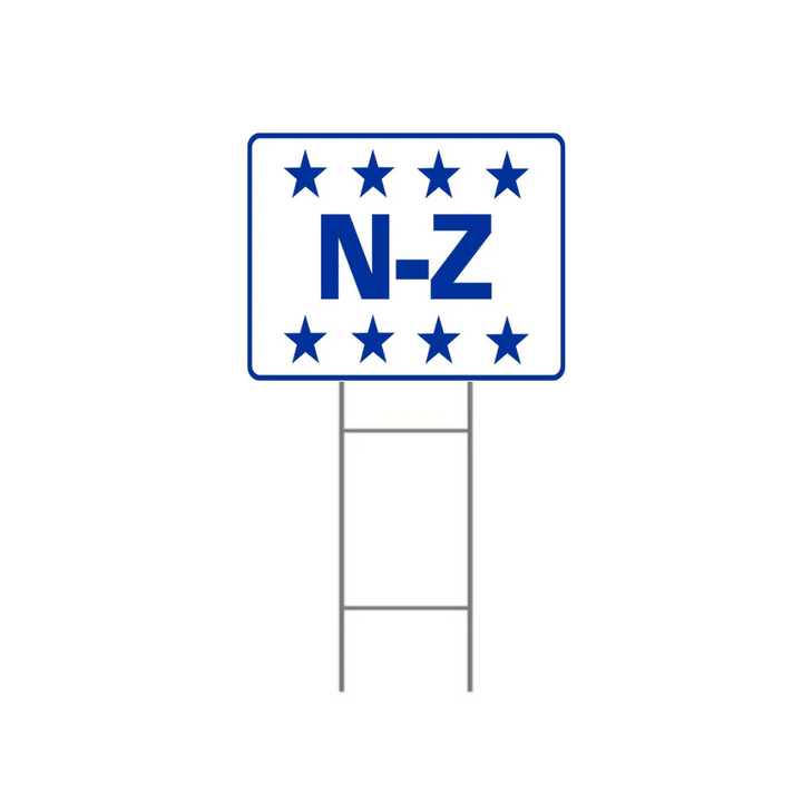 N-Z DOUBLE-SIDED H-Stake Sign (SG-310D2)