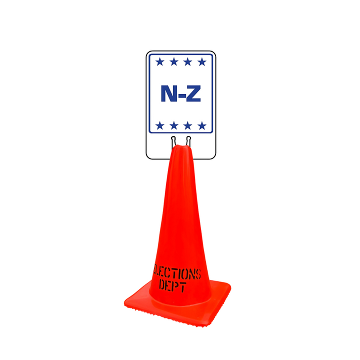 N-Z DOUBLE-SIDED Cone Topper Sign (SG-310I2)