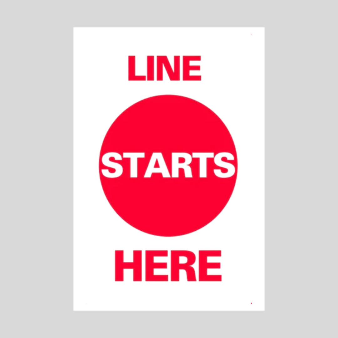 LINE STARTS HERE Large A-Frame Sign (SG-315B)