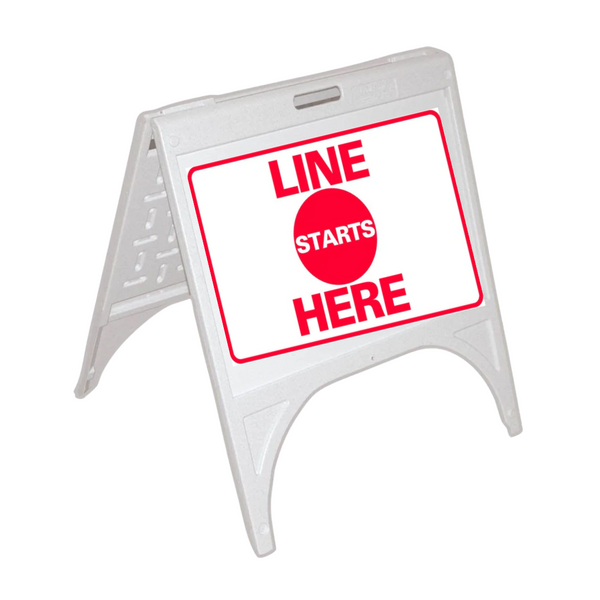 LINE STARTS HERE Small A-Frame Sign (SG-315D)
