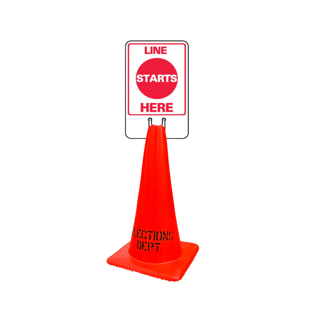 LINE STARTS HERE Cone Topper Sign (SG-315I1)