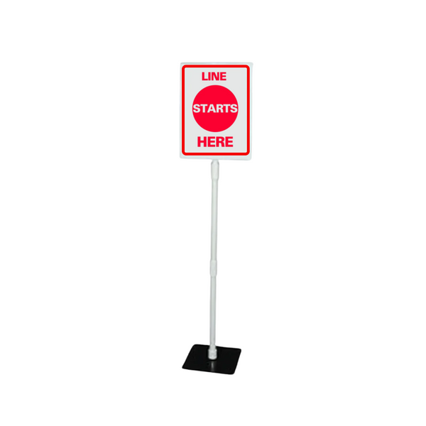 LINE STARTS HERE Tabletop Sign (SG-315J)