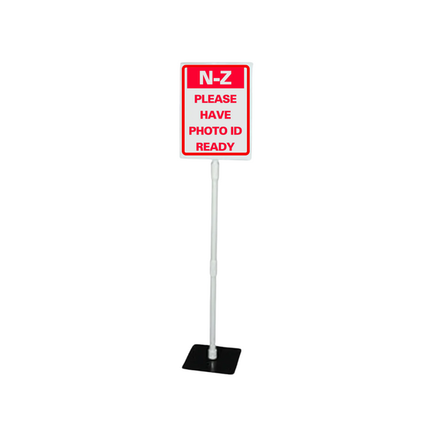 N-Z PLEASE HAVE PHOTO ID READY Tabletop Sign (SG-317J)