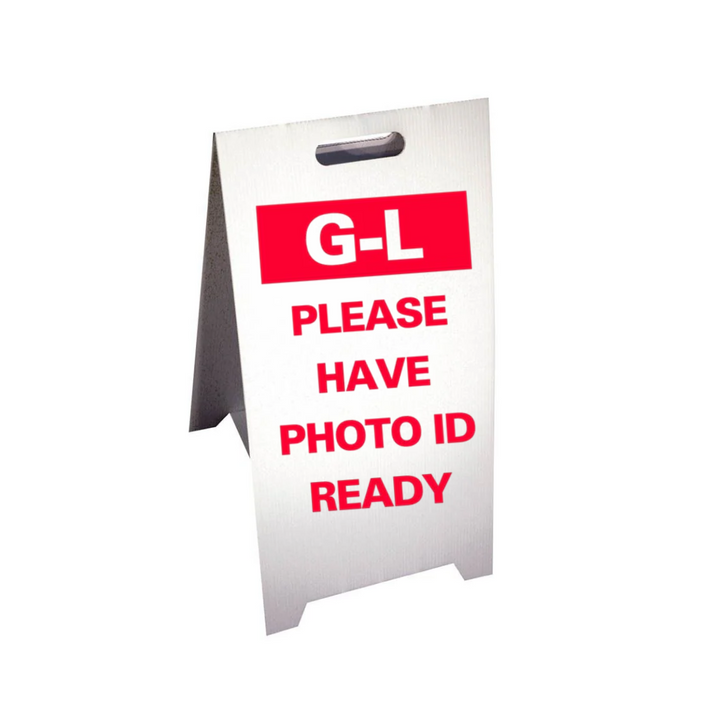 G-L PLEASE HAVE PHOTO READY Corrugated A-Frame Sign (SG-319F)