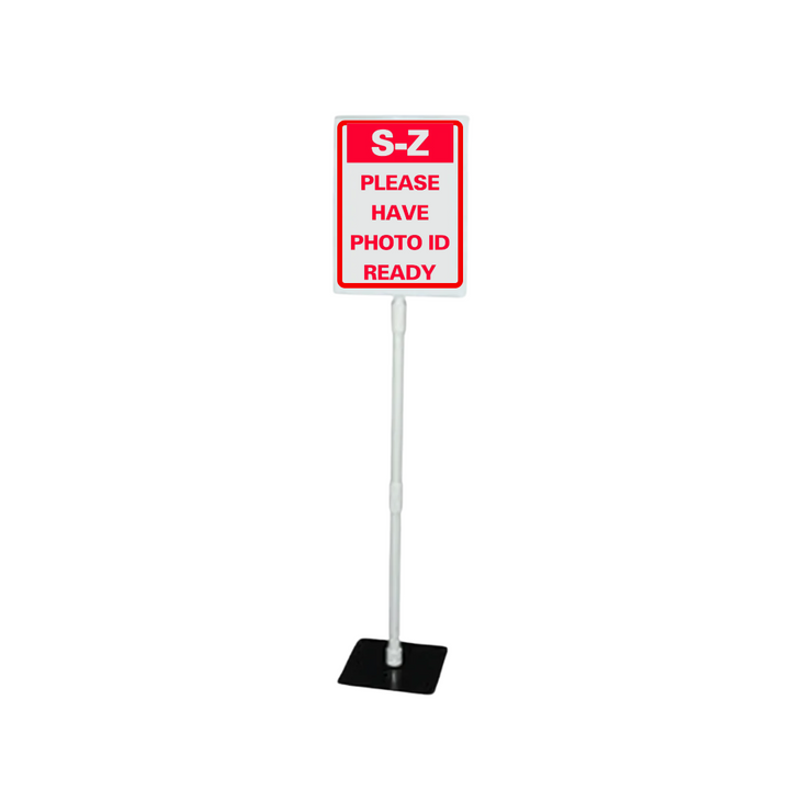 S-Z PLEASE HAVE PHOTO ID READY Tabletop Sign (SG-321J)
