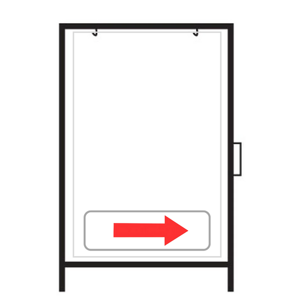 RED ARROW Metal A-Frame Rider Sign (SG-322A)