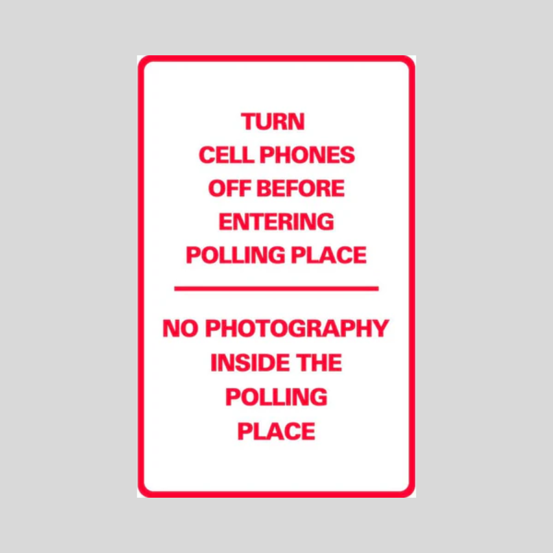 TURN CELL PHONES OFF BEFORE ENTERING ETC. Table Top Sign (SG-218J)