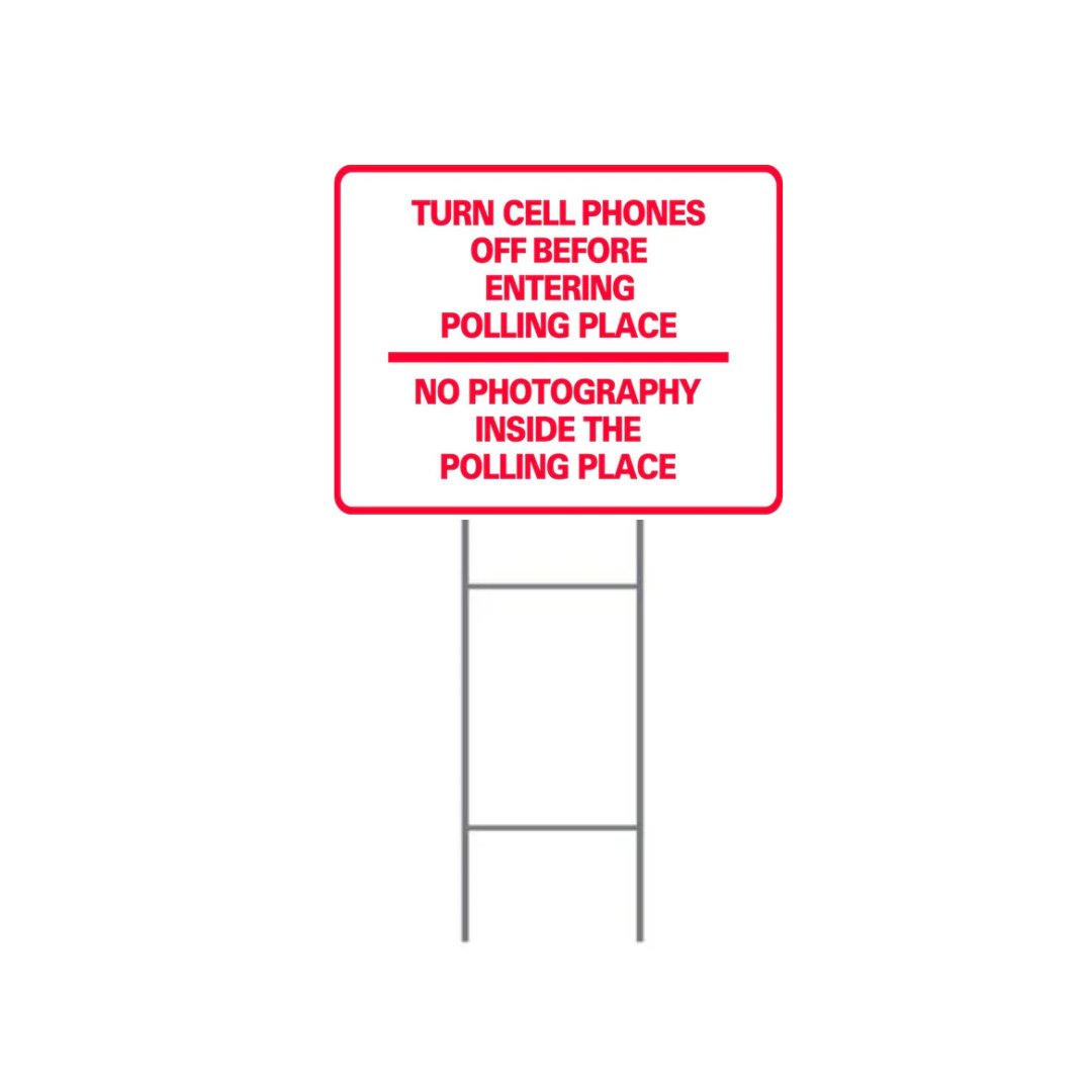 Apague los teléfonos celulares, sin fotografías dentro del lugar de votación SG-218D