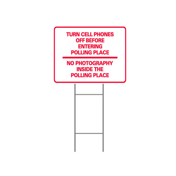 Apague los teléfonos celulares, sin fotografías dentro del lugar de votación SG-218D