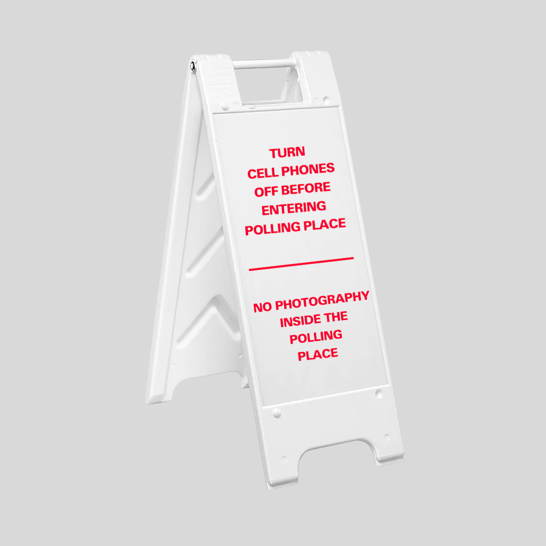 TURN CELL PHONES OFF BEFORE ENTERING ETC. Slim Sign SG-218E