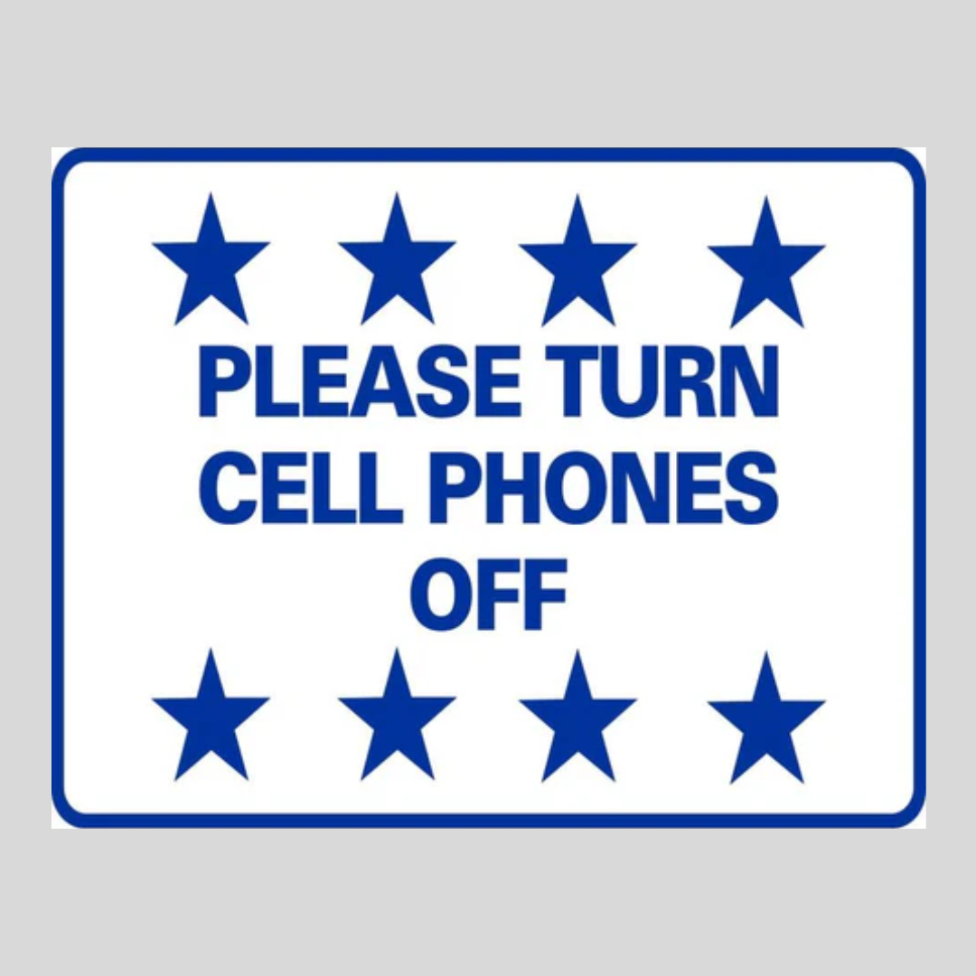 PLEASE TURN CELL PHONES OFF Small A-Frame Sign (SG-219D)