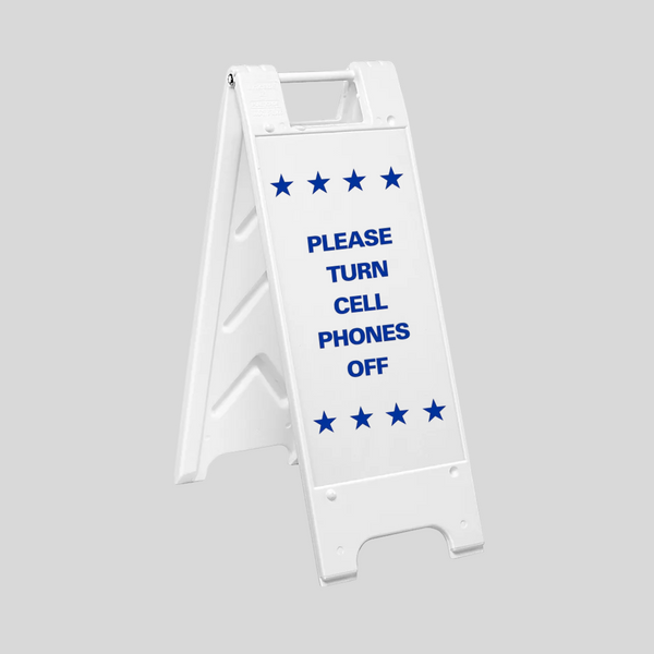 PLEASE TURN CELL PHONES OFF Slim Sign (SG-219E)