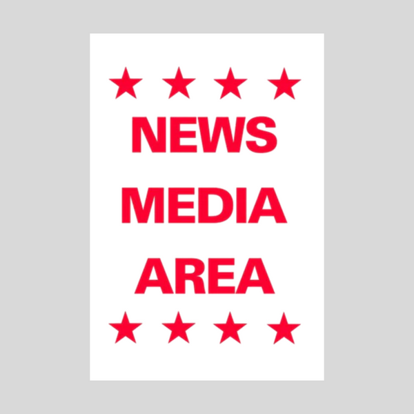 NEWS MEDIA AREA Corrugated A-Frame Sign SG-220F
