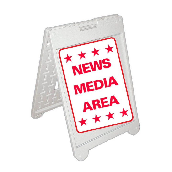NEWS MEDIA AREA Medium A-Frame Sign (SG-220C)