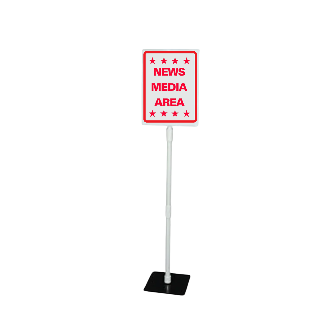 NEWS MEDIA AREA Tabletop Sign SG-220J