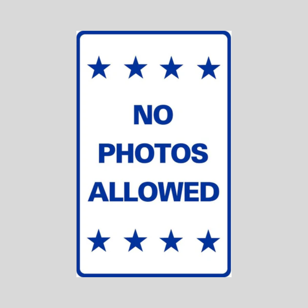 NO PHOTOS ALLOWED Tabletop Sign (SG-221J)