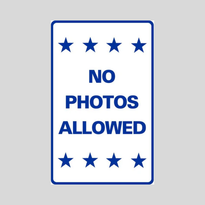NO PHOTOS ALLOWED Tabletop Sign (SG-221J)