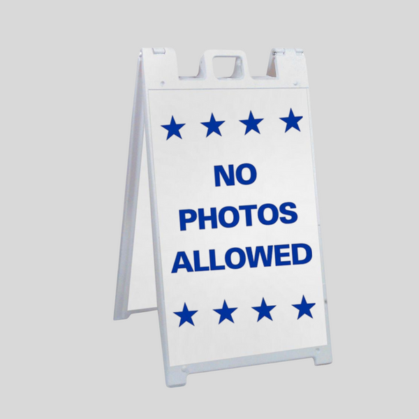 NO PHOTOS ALLOWED Large A-Frame Sign SG-221B