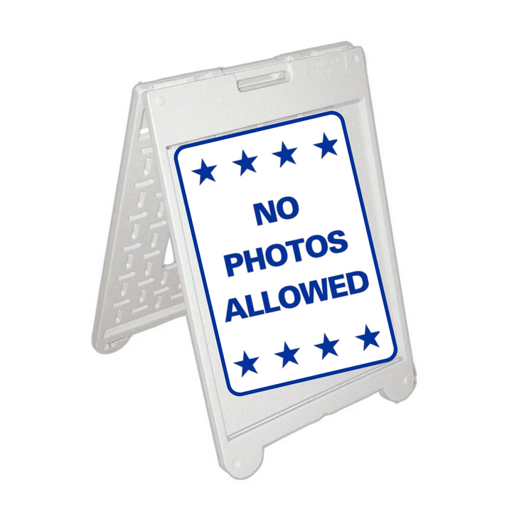NO PHOTOS ALLOWED Medium A-Frame Sign (SG-221C)