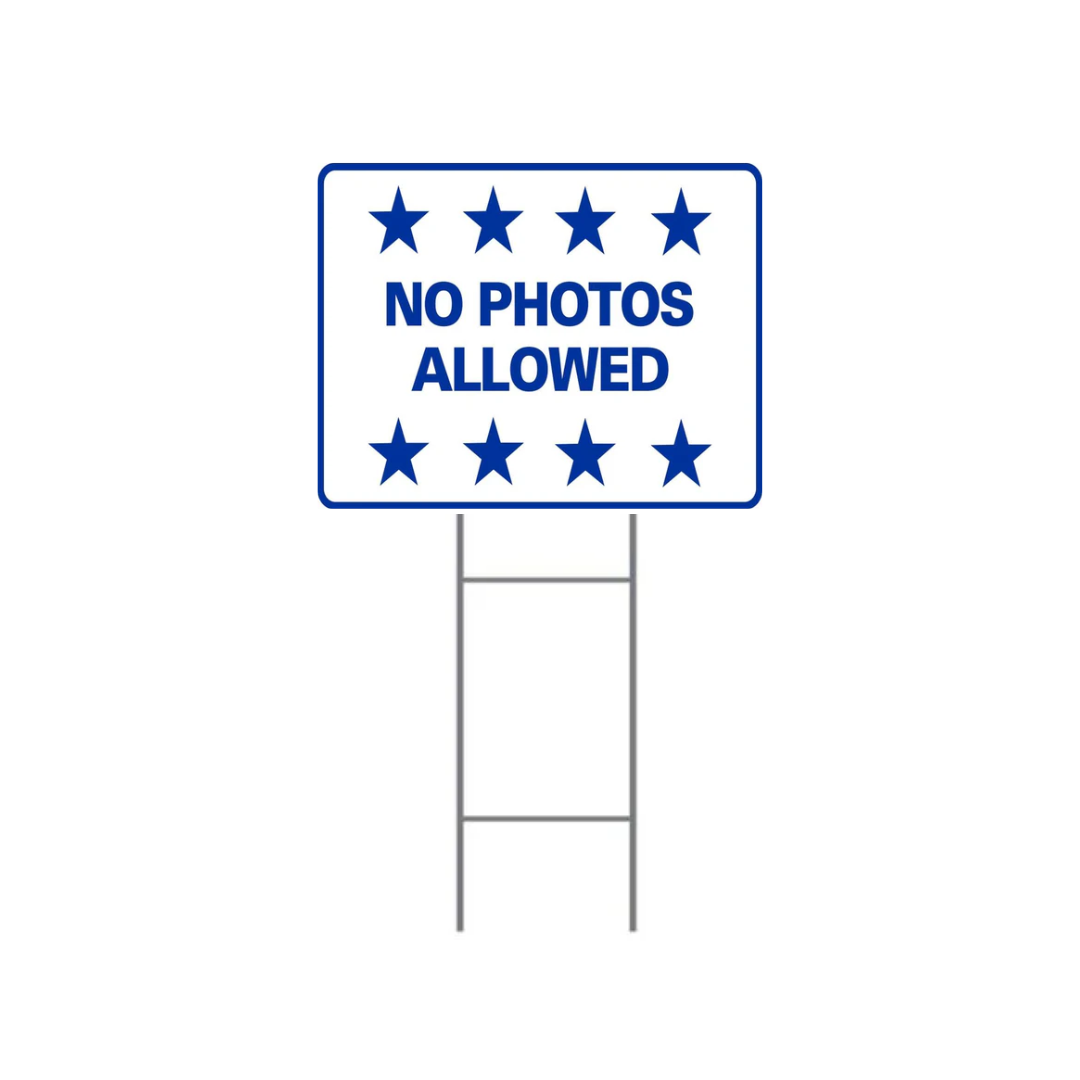 NO PHOTOS ALLOWED DOUBLE-SIDED H-Stake Sign (SG-221D2)