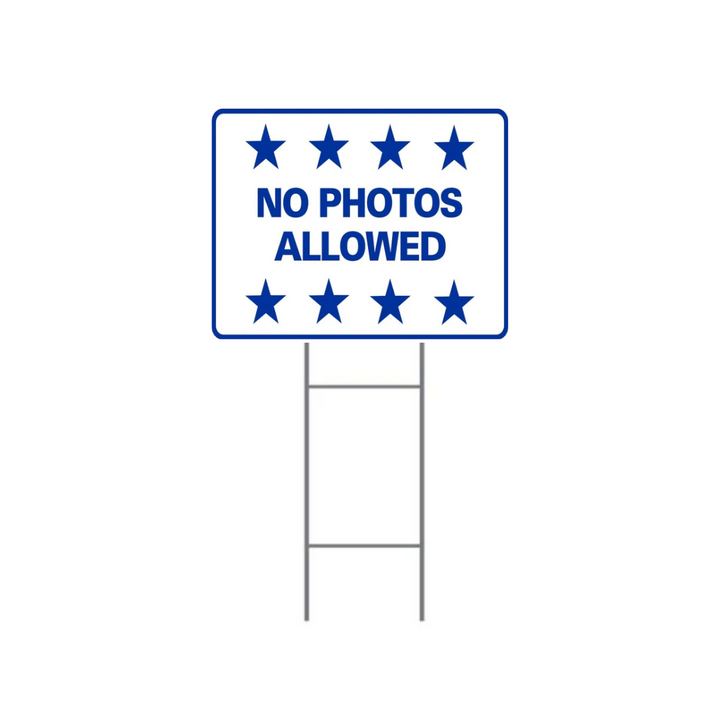 NO PHOTOS ALLOWED DOUBLE-SIDED H-Stake Sign (SG-221D2)