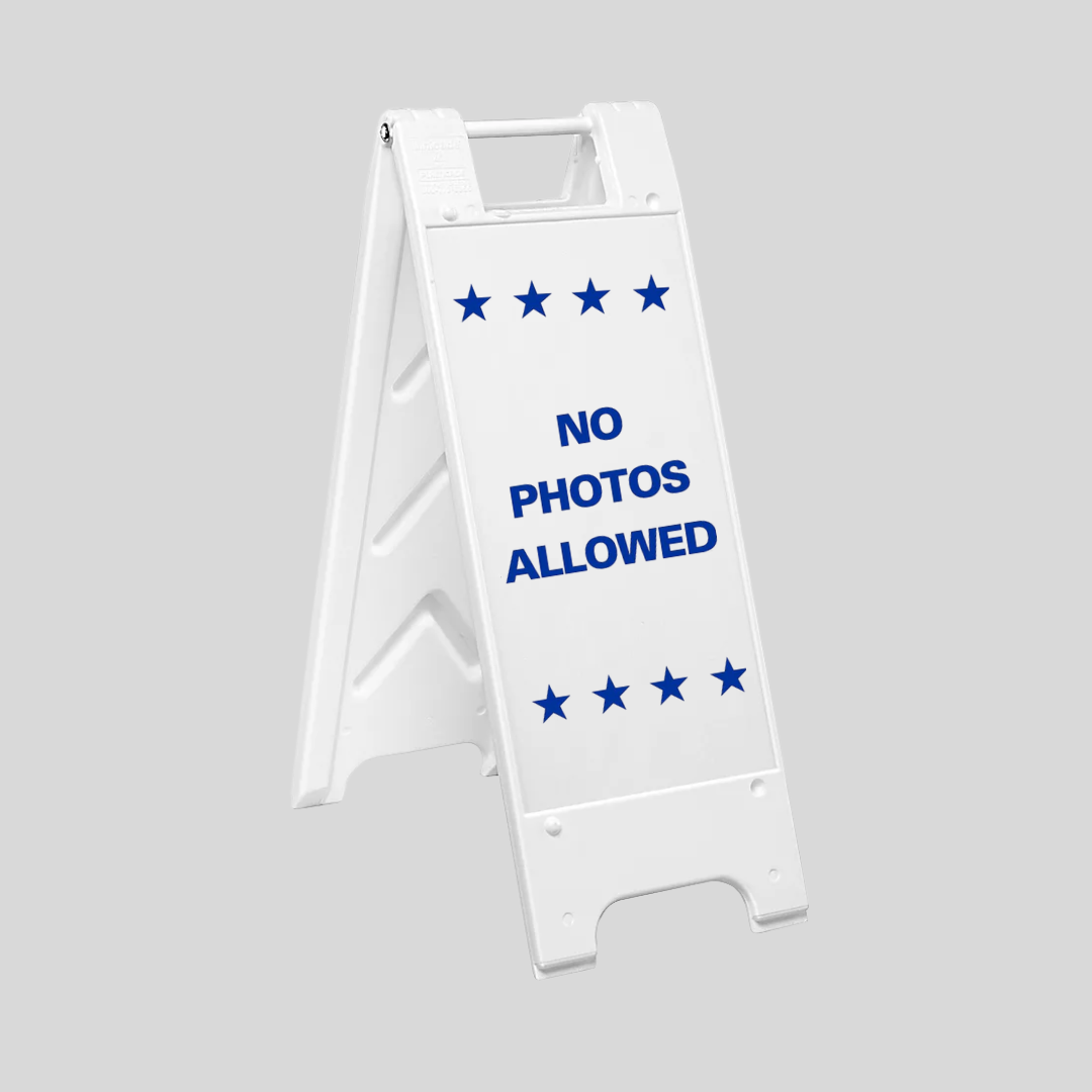 NO PHOTOS ALLOWED Slim Sign SG-221E