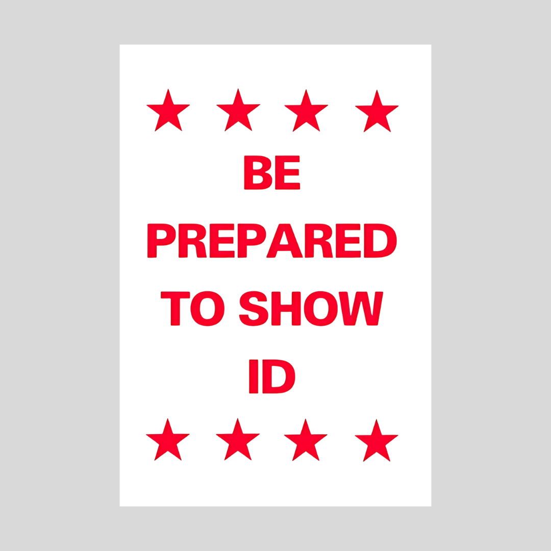 ESTÉ PREPARADO PARA MOSTRAR ID SG-222F