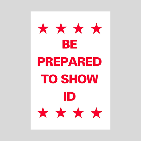 ESTÉ PREPARADO PARA MOSTRAR ID SG-222F