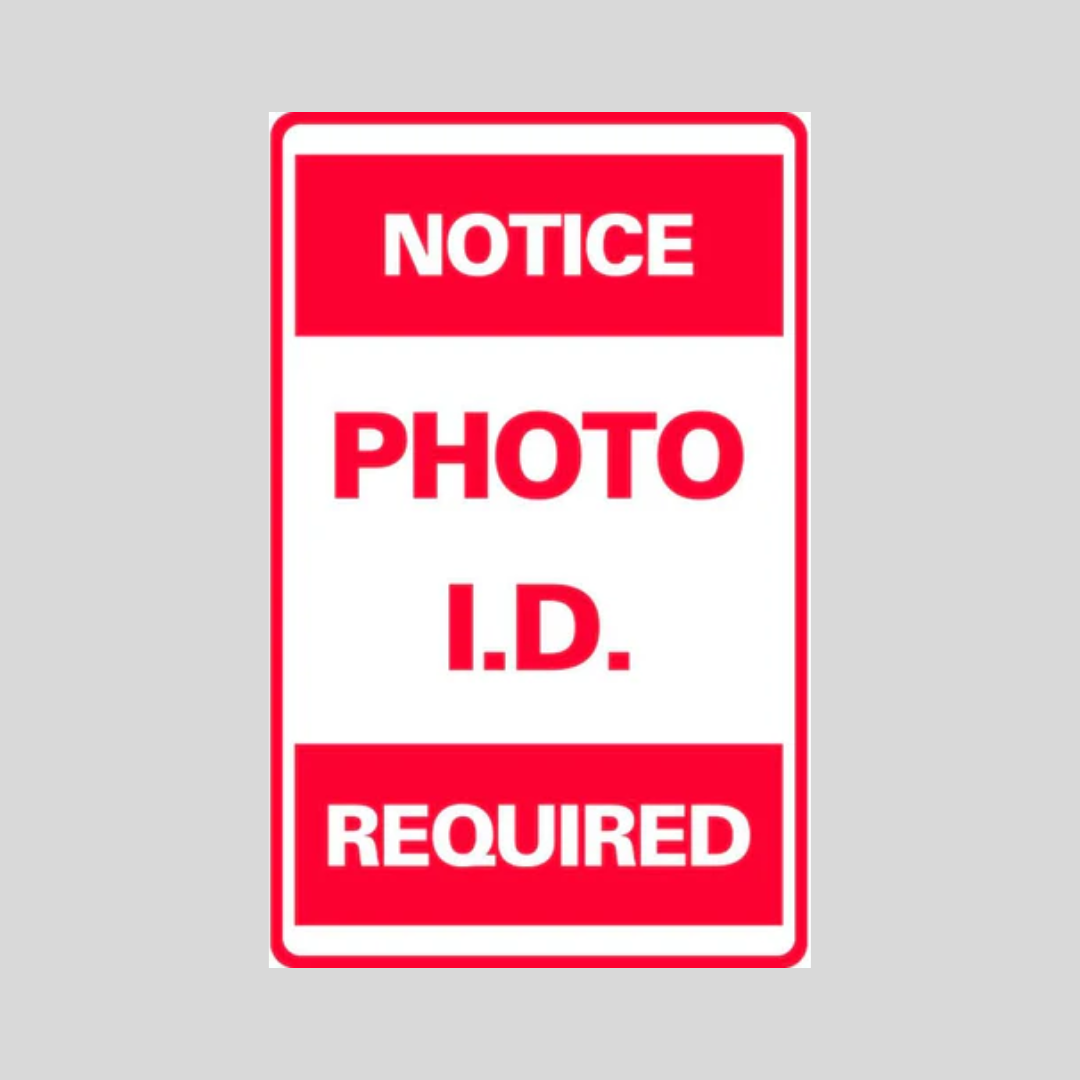 AVISO FOTO ID. REQUERIDO SG-301JS