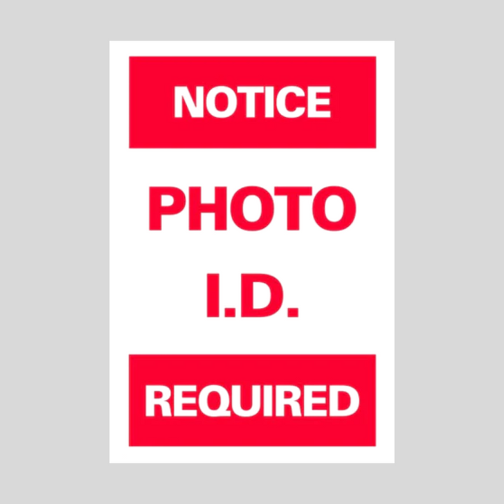 AVISO FOTO ID. REQUERIDO SG-301B