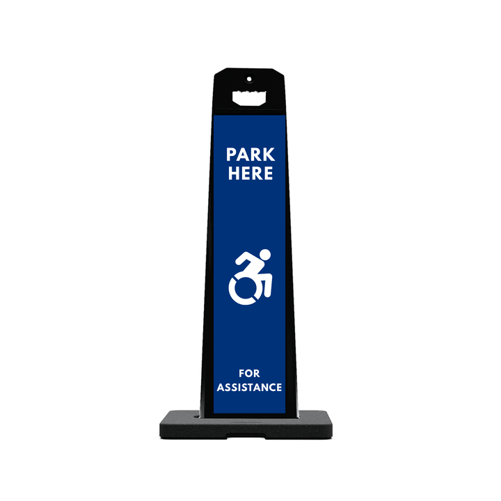 PARK HERE FOR ASSISTANCE Plasticade Stacking Sign (SG-106N)