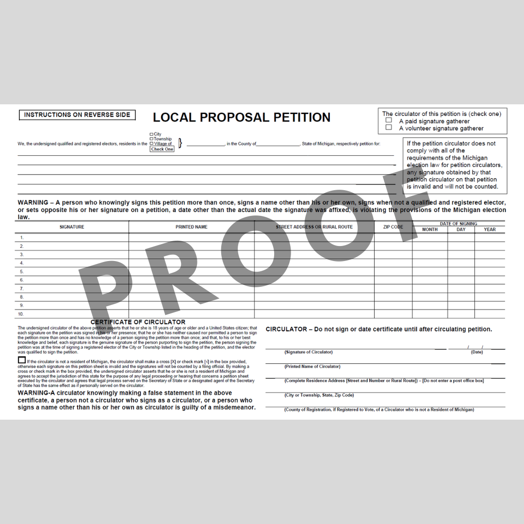 Petición de propuesta local del condado