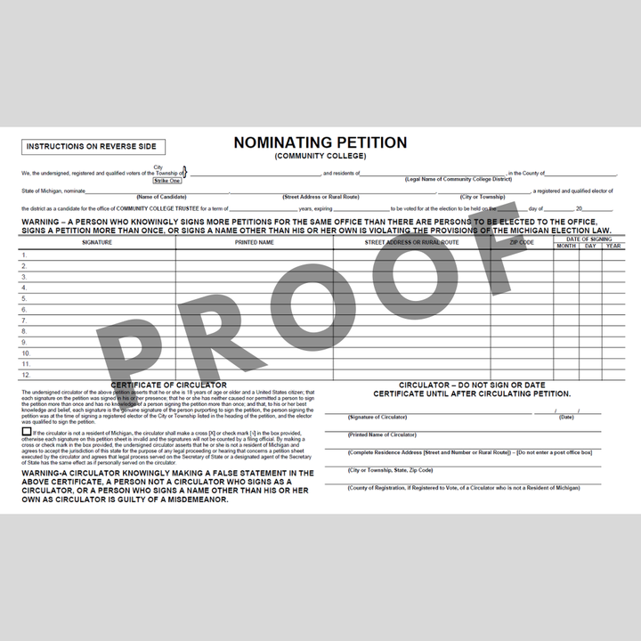 Petición de nominación (Community College)