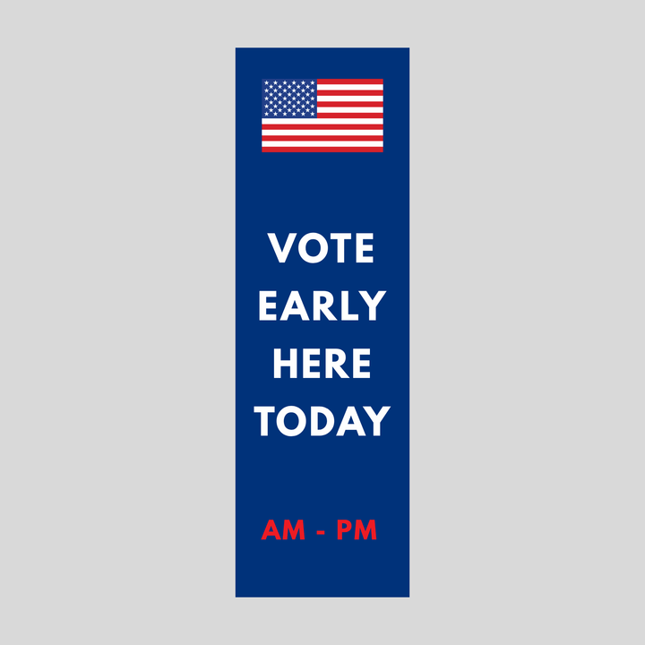 VOTE EARLY HERE TODAY -AM -PM Plasticade Stacking Sign (SG-112N)