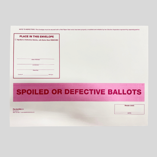 Spoiled or Defective Ballots - White Envelope (FM-403W)