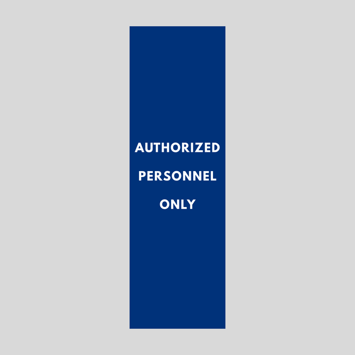 AUTHORIZED PERSONNEL ONLY Plasticade Stacking Sign (SG-302N)