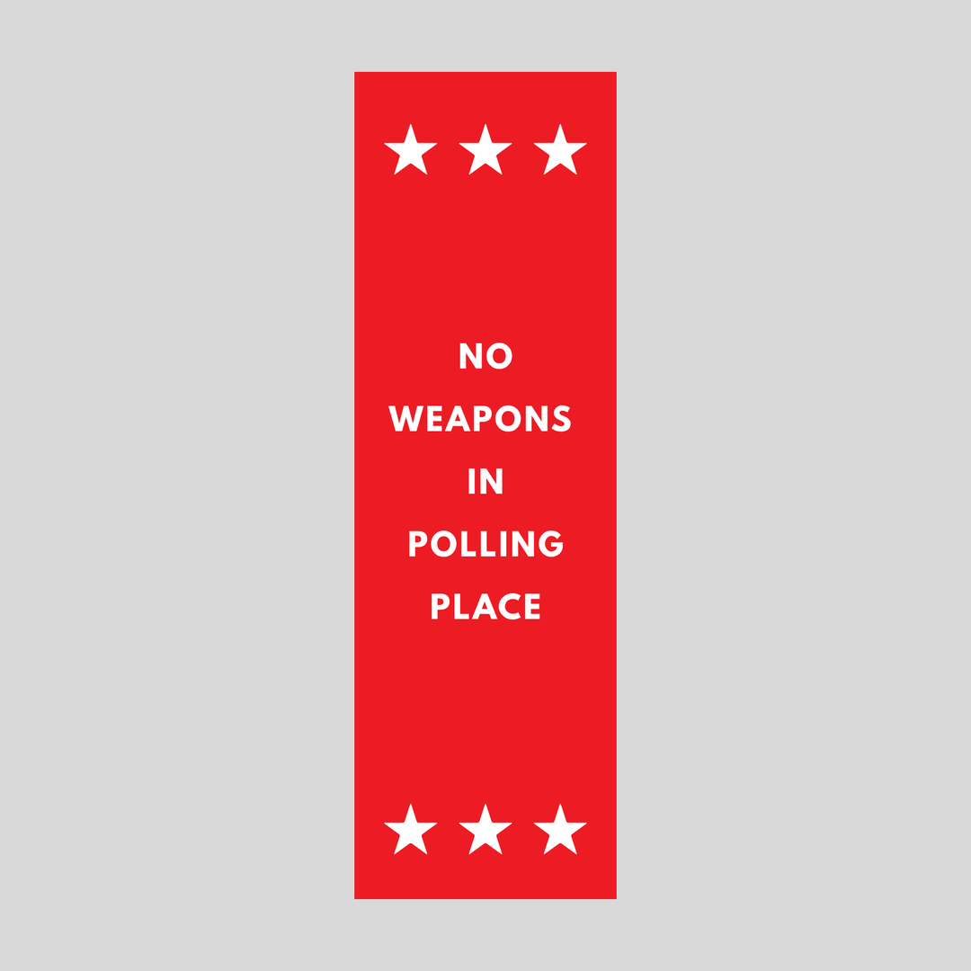 NO WEAPONS IN POLLING PLACE Plasticade Stacking Sign (SG-305N)