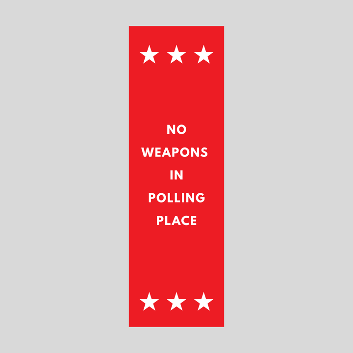 NO WEAPONS IN POLLING PLACE Plasticade Stacking Sign (SG-305N)