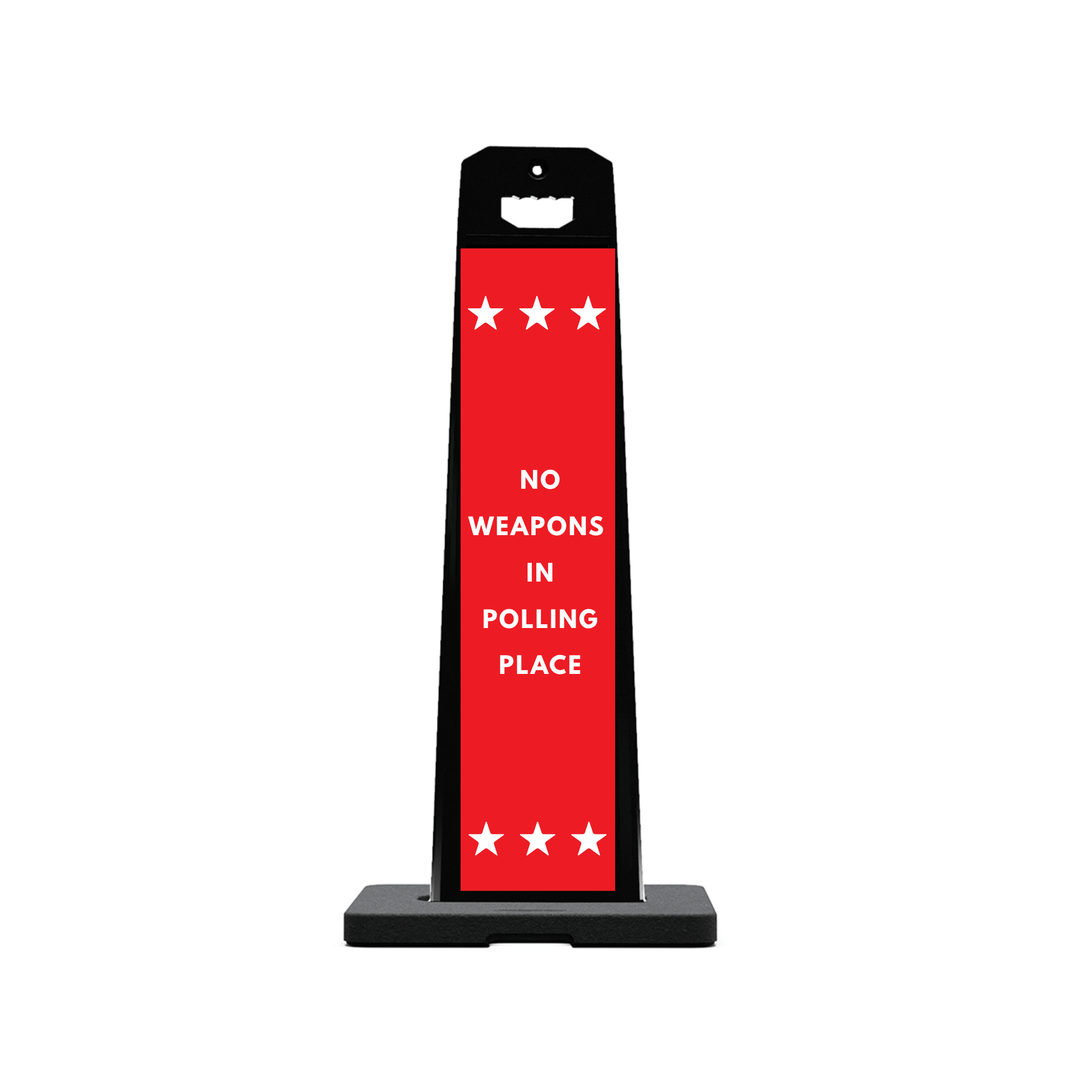 NO WEAPONS IN POLLING PLACE Plasticade Stacking Sign (SG-305N)