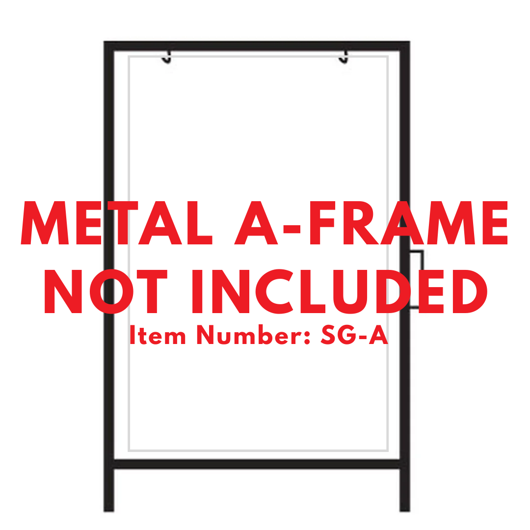 PARK HERE FOR ASSISTANCE DOUBLE-SIDED Metal A-Frame Sign (SG-106A2)