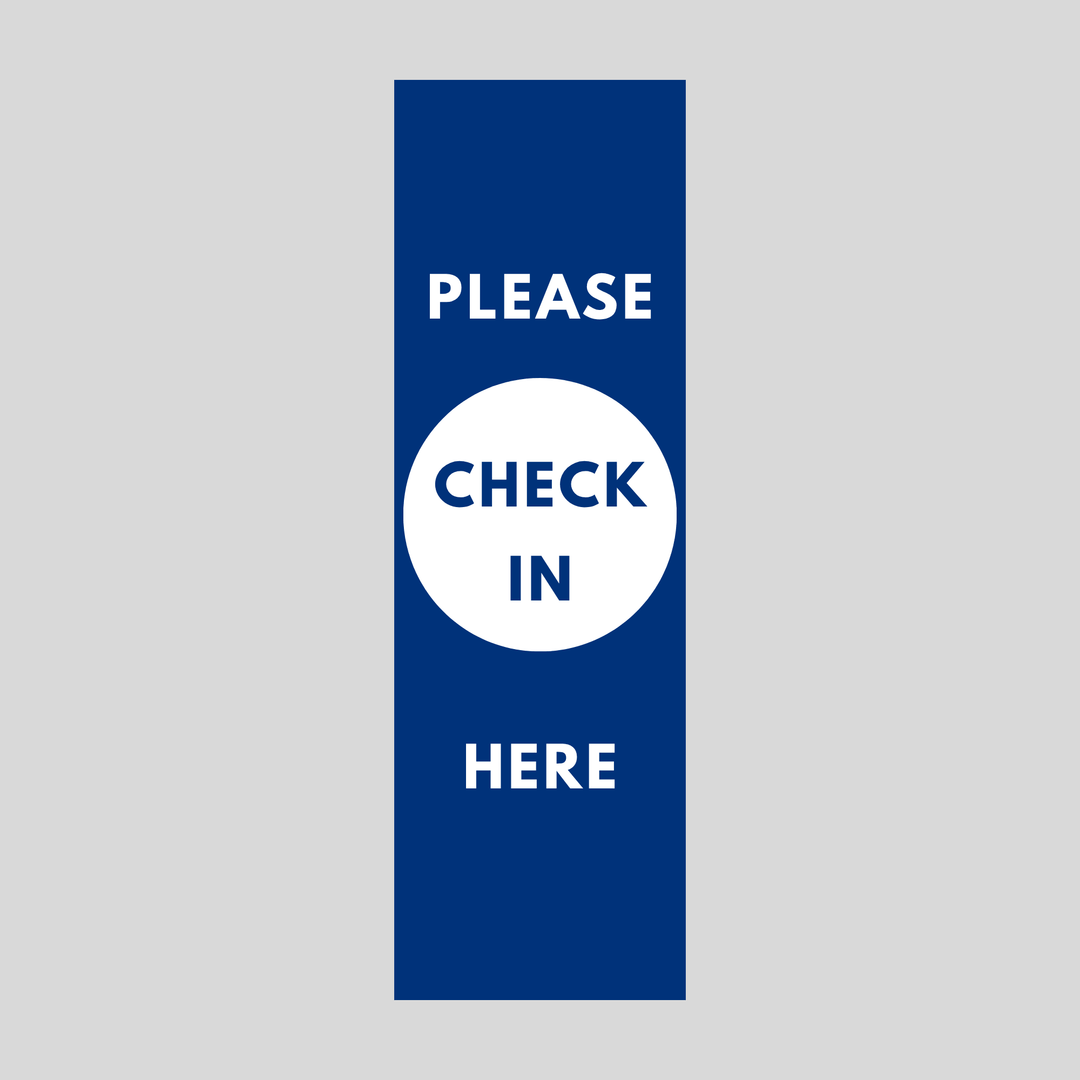 PLEASE CHECK IN HERE Plasticade Stacking Sign (SG-308N)