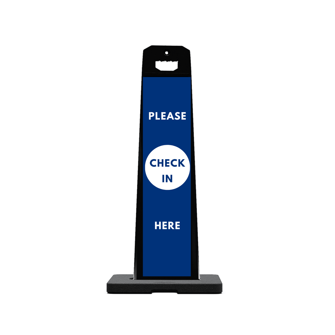 PLEASE CHECK IN HERE Plasticade Stacking Sign (SG-308N)