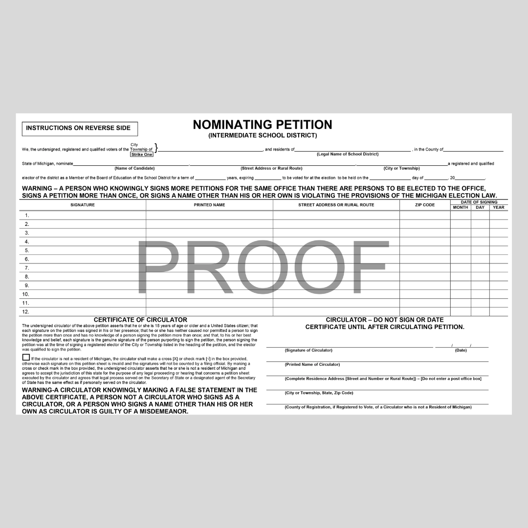 Nominating Petition-Intermediate School District (PT-808)
