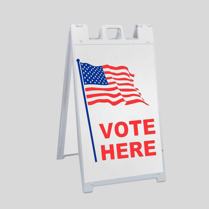 VOTE HERE Large A-Frame Sign (SG-201B)