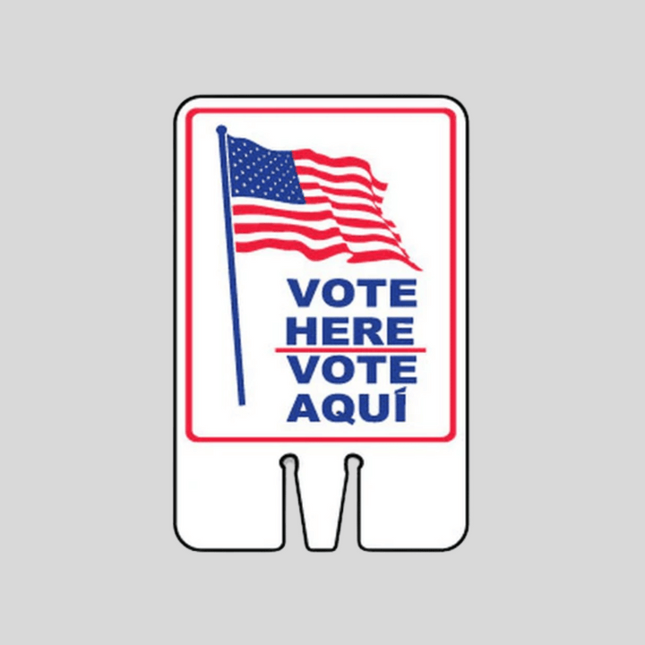 VOTE HERE/VOTE AQUI DOUBLE-SIDED Cone Topper Signs (SG-203I2)