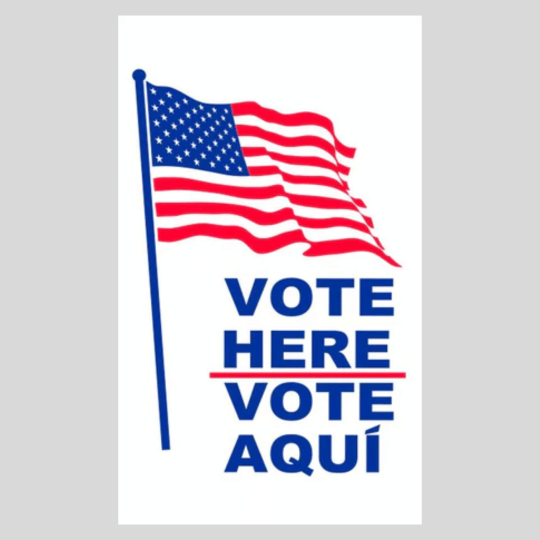 Vote Here-Vote Aqui Bandera americana de dos caras SG-203A2