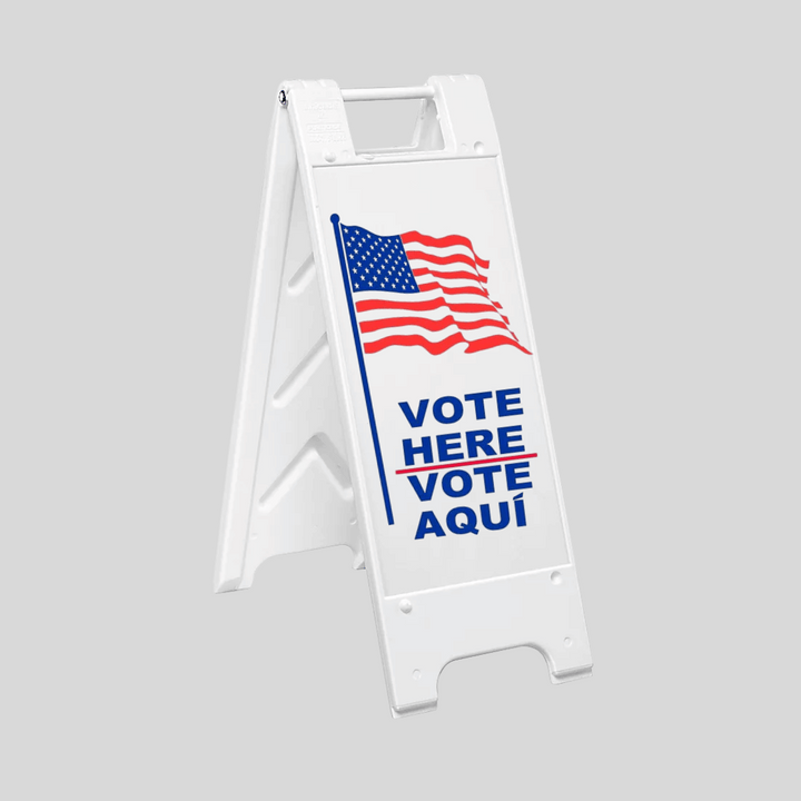 VOTE HERE/VOTE AQUI Slim Sign (SG-203E)