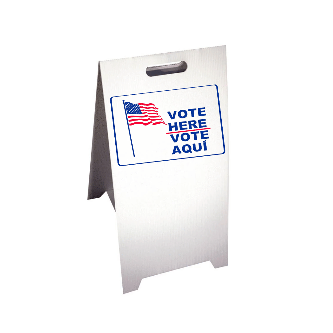 VOTE HERE/VOTE AQUI Corrugated A-Frame Sign 2 SG-203G